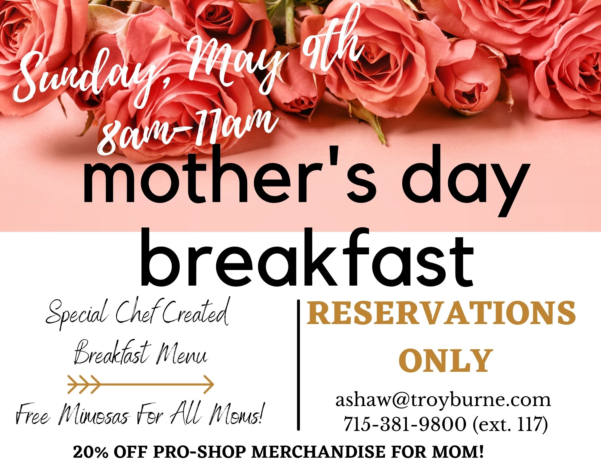 Mothers Day Breakfast May 9th